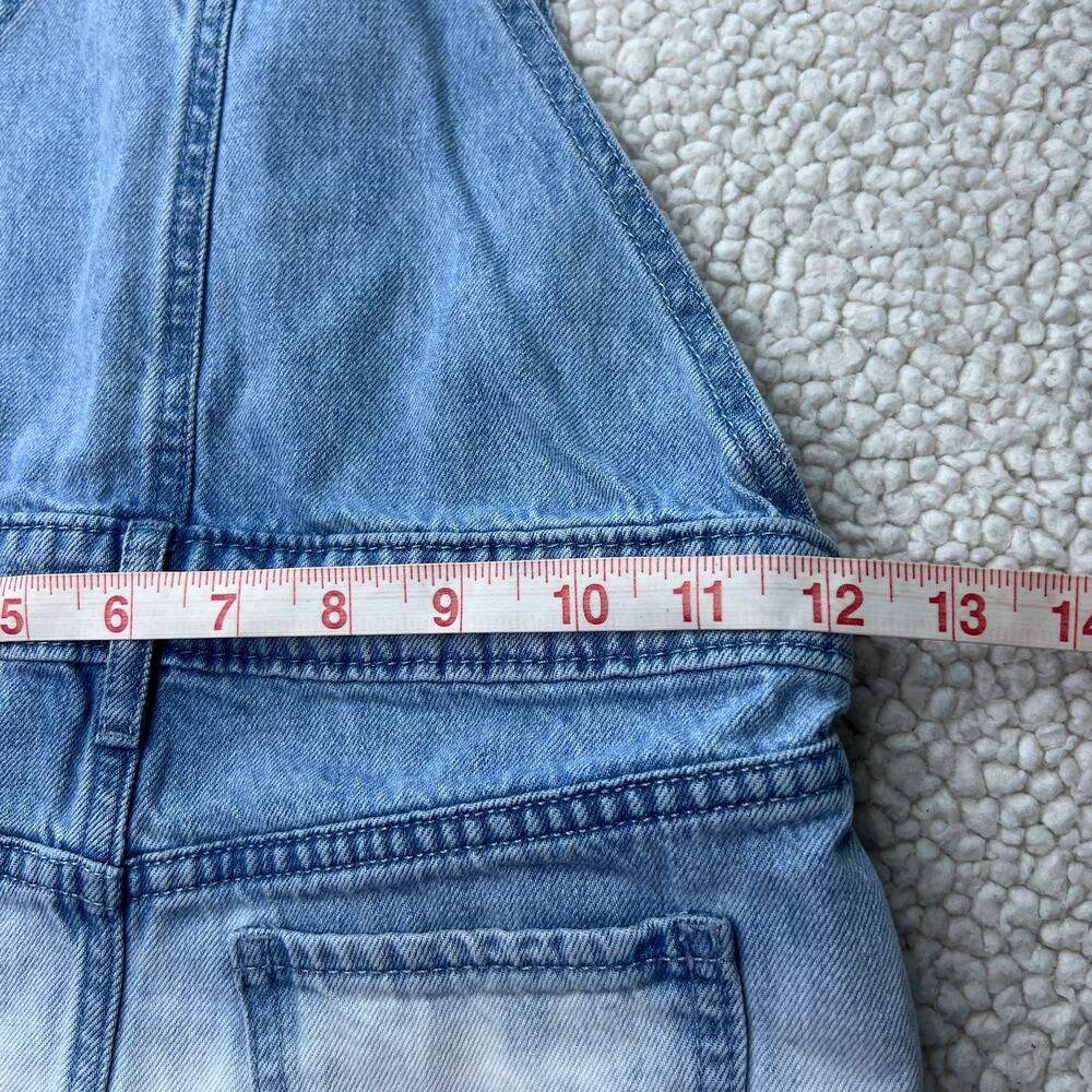 Gap Kids Denim Faded Bleached Short Overalls Small - Picture 10 of 11